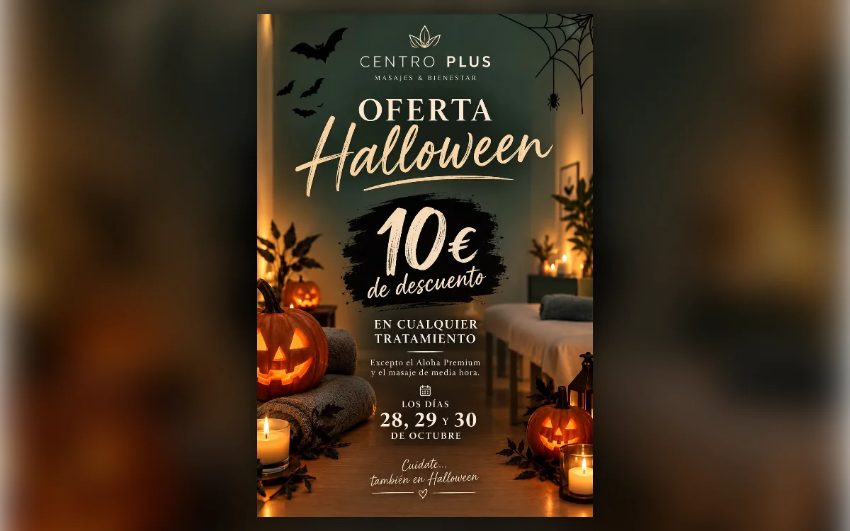 Oferta Halloween: 10 € de descuento en masajes en Alicante